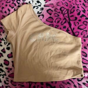 cutoff sleeve crop top from forever 21